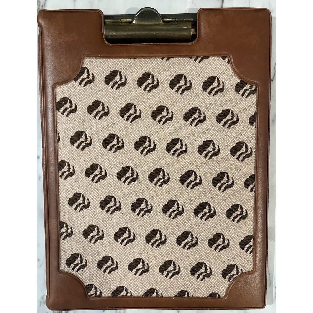 Vintage Girl Scouts Clip Board Note Pad Pocket‎ Folder Woven Portfolio Tapestry